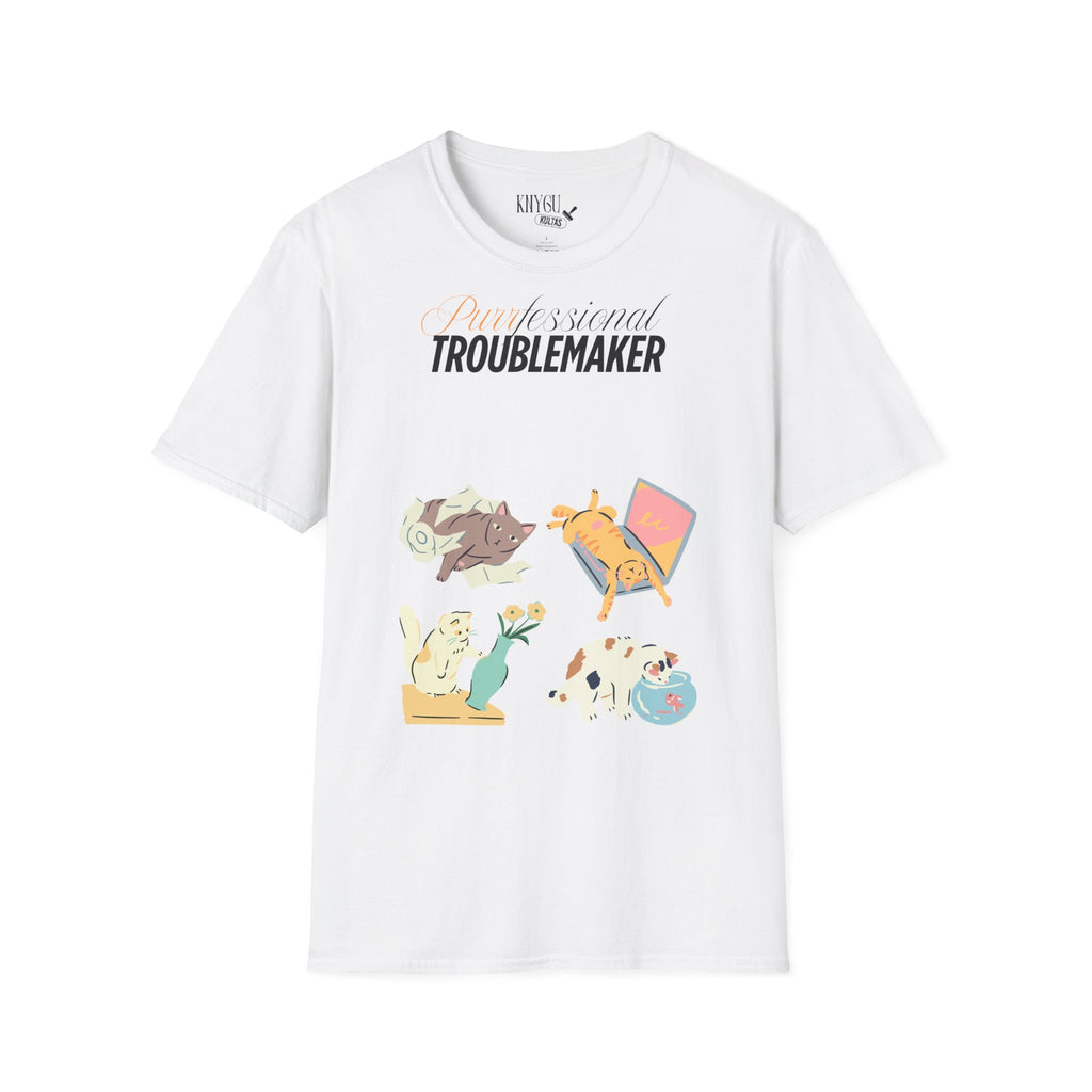 „Purrfessional Troublemaker“ unisex marškinėliai