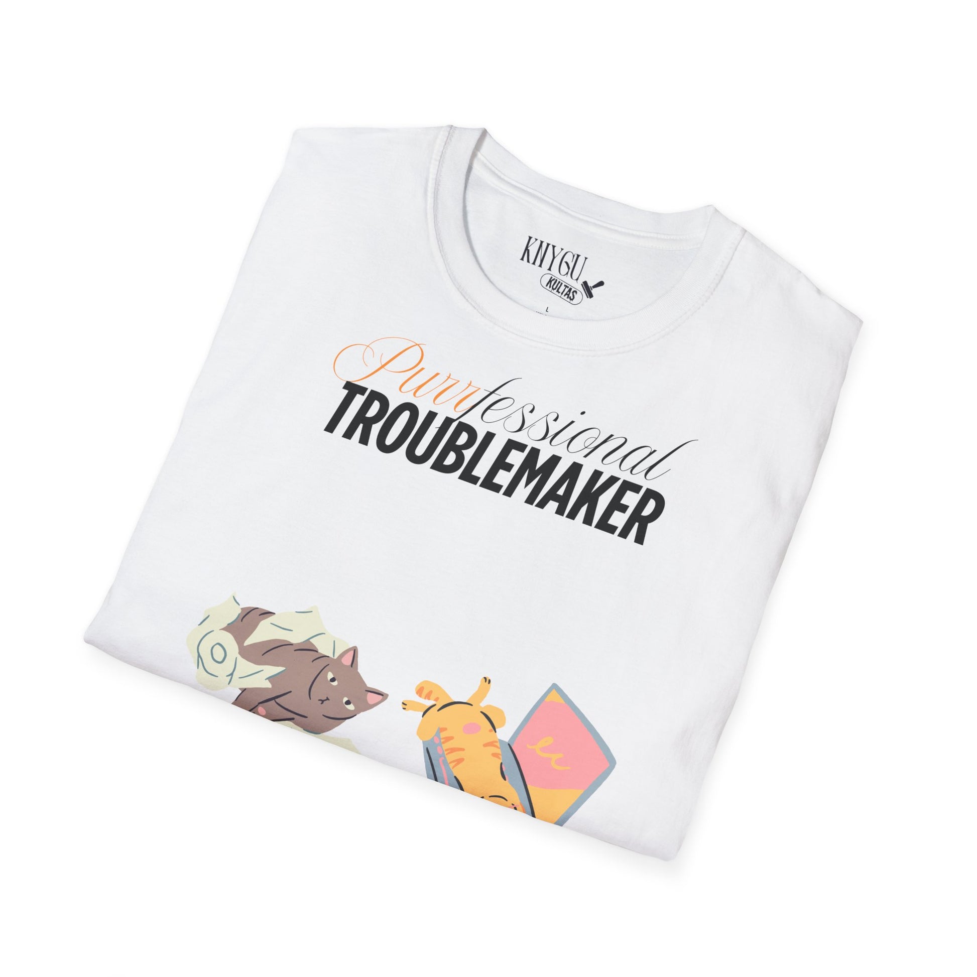 „Purrfessional Troublemaker“ unisex marškinėliai