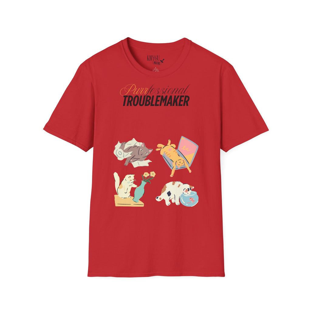 „Purrfessional Troublemaker“ unisex marškinėliai