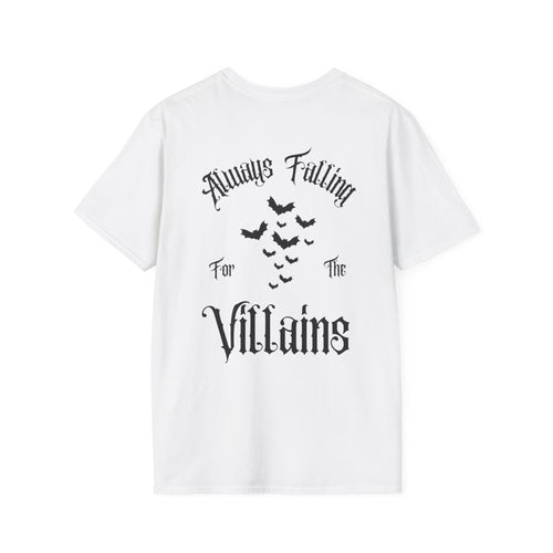 „Always Falling for the Villains“ marškinėliai