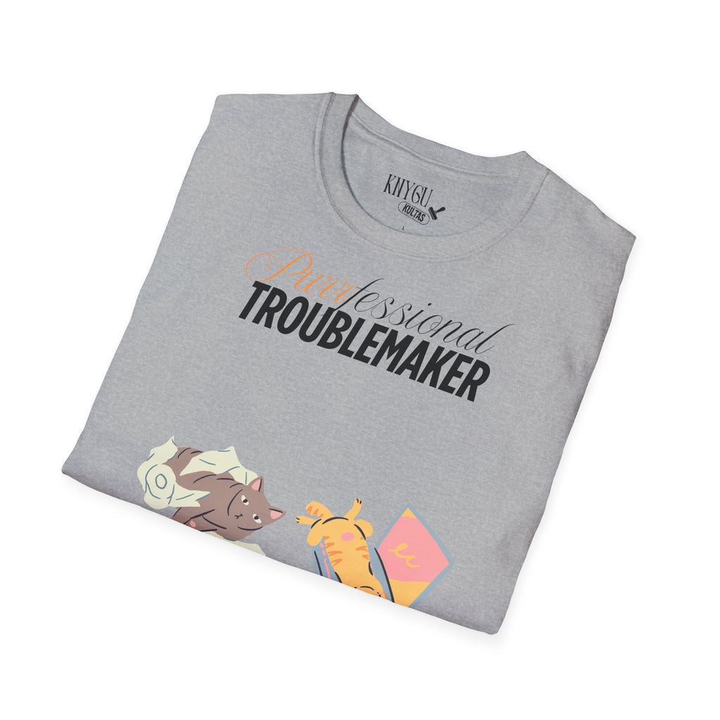 „Purrfessional Troublemaker“ unisex marškinėliai