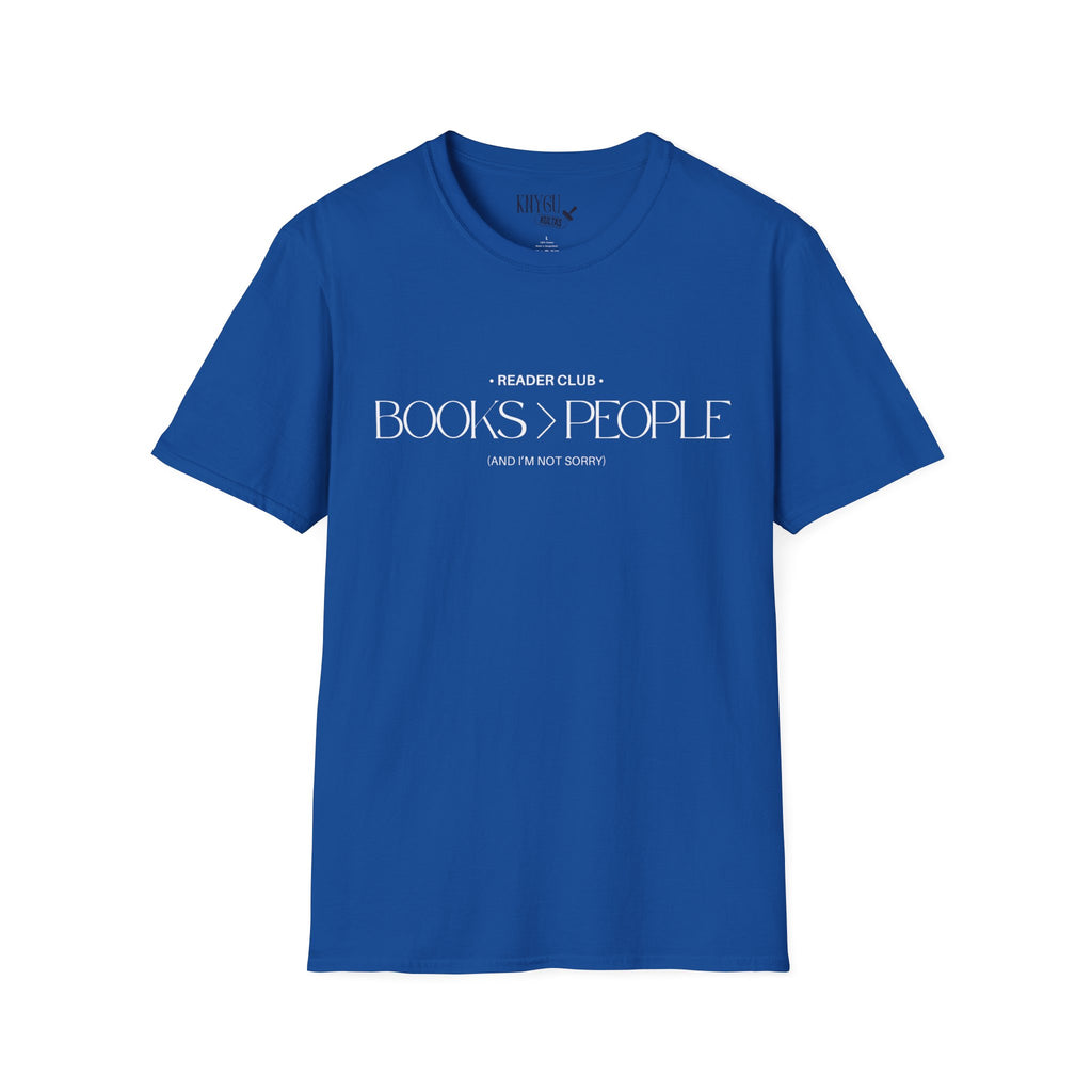 "Books > People" unisex t-shirt 