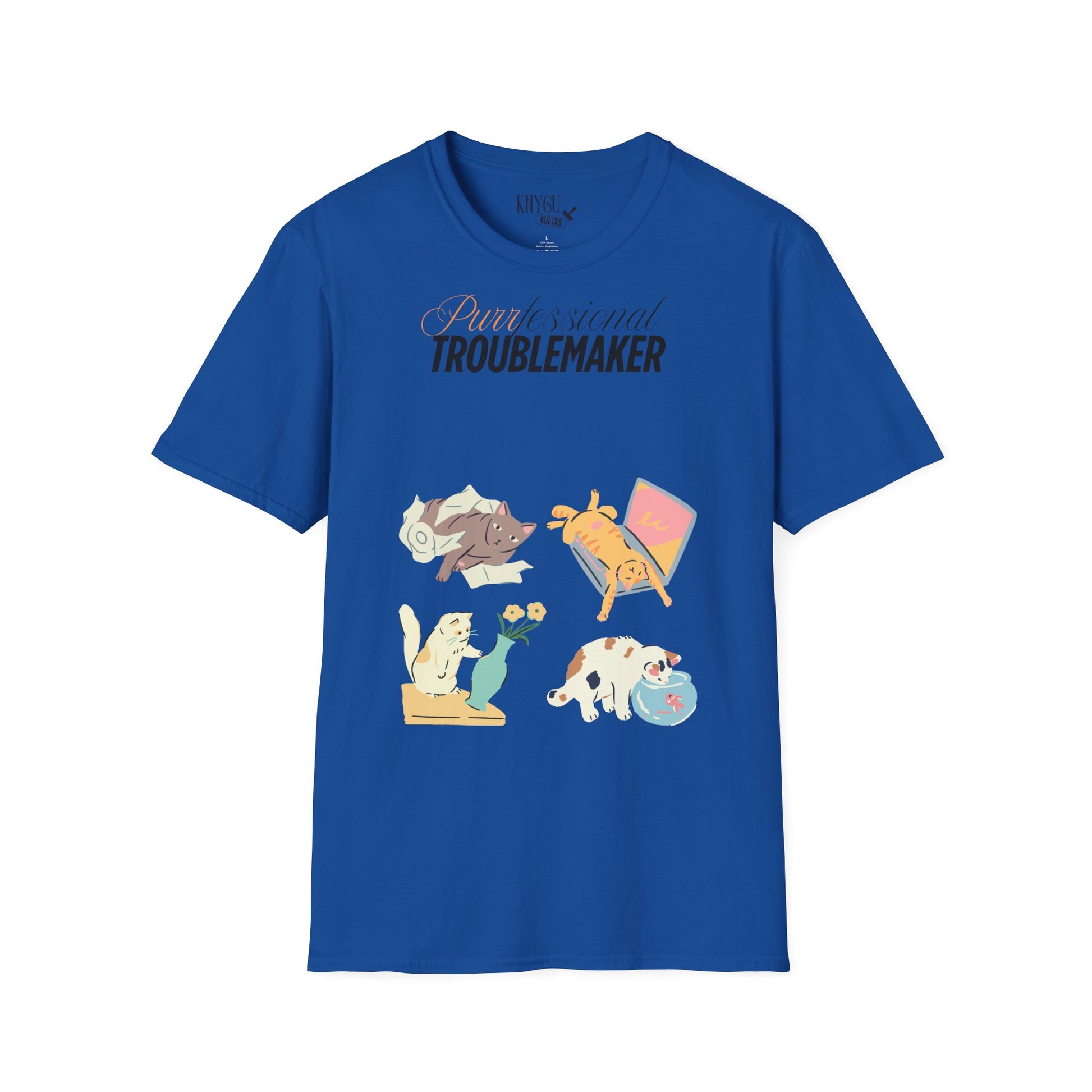 „Purrfessional Troublemaker“ unisex marškinėliai