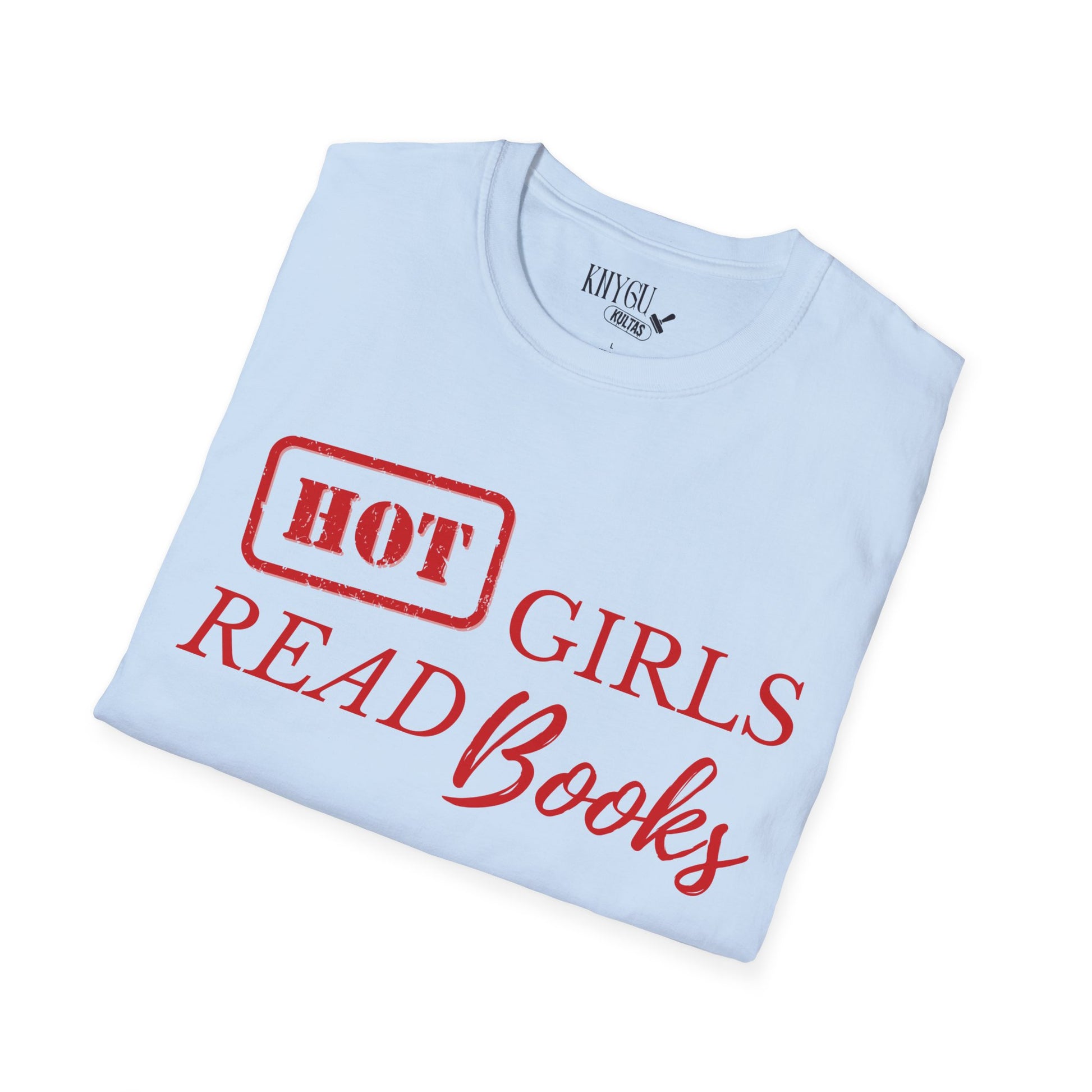 „HOT Girls Read Books“ unisex marškinėliai