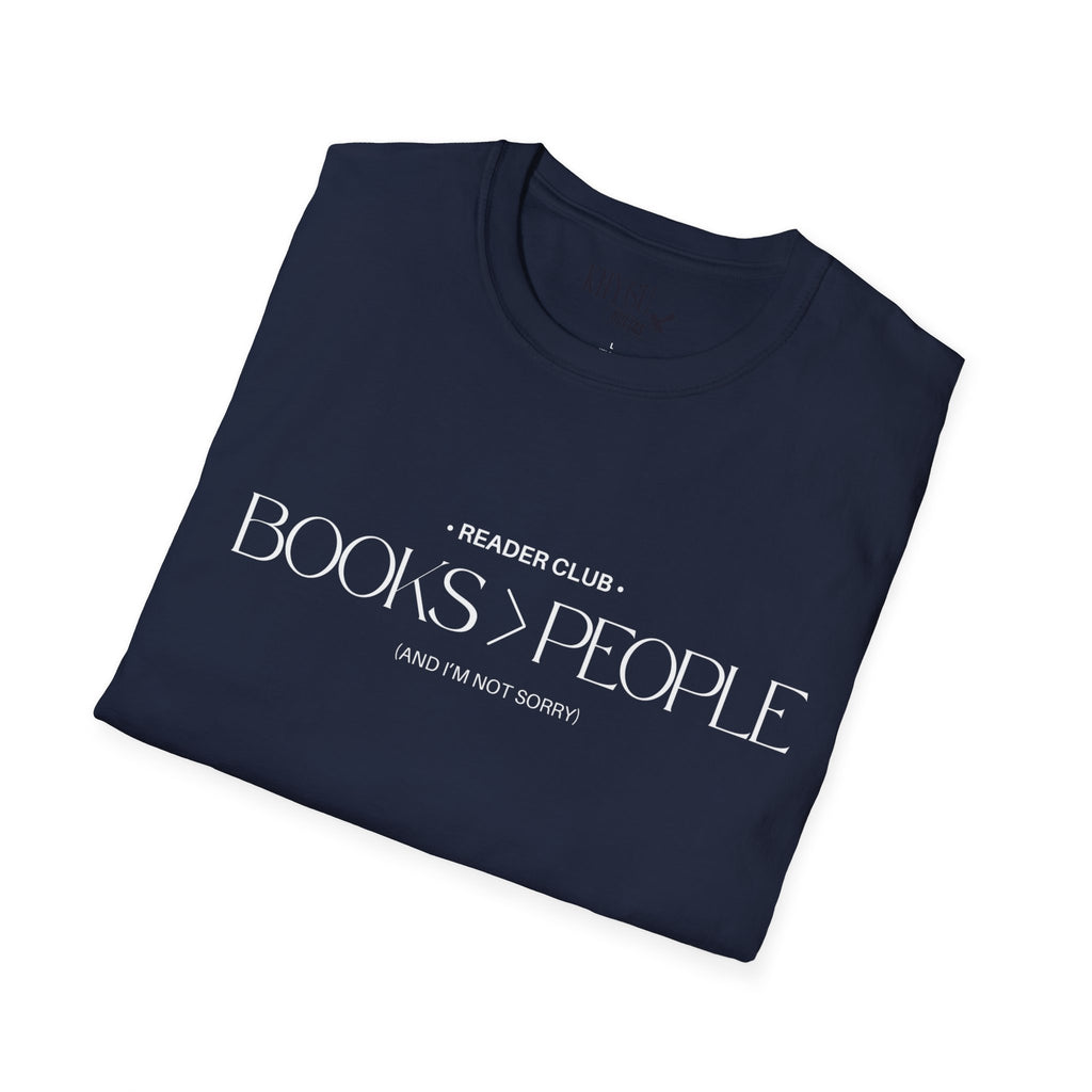 "Books > People" unisex t-shirt 