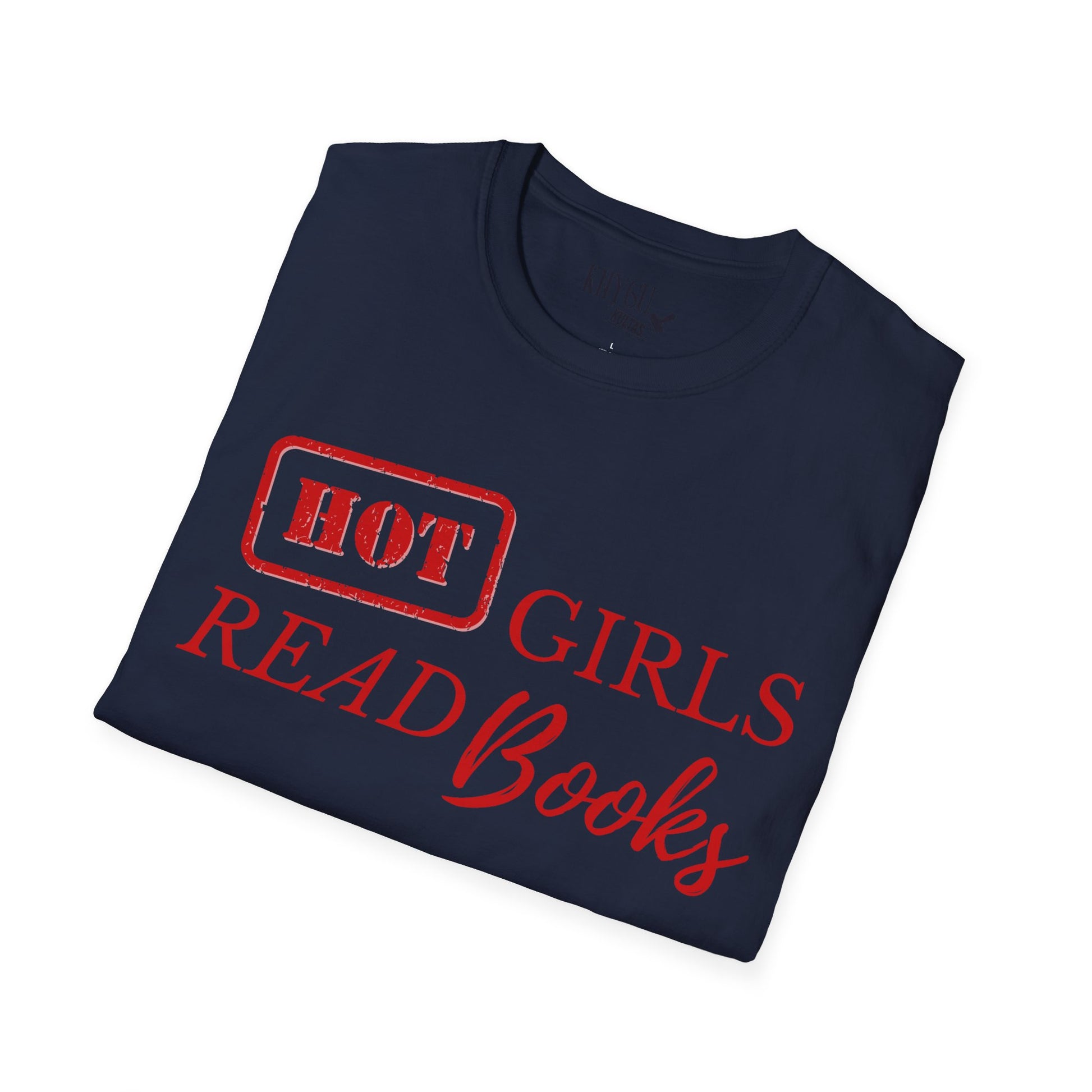 „HOT Girls Read Books“ unisex marškinėliai