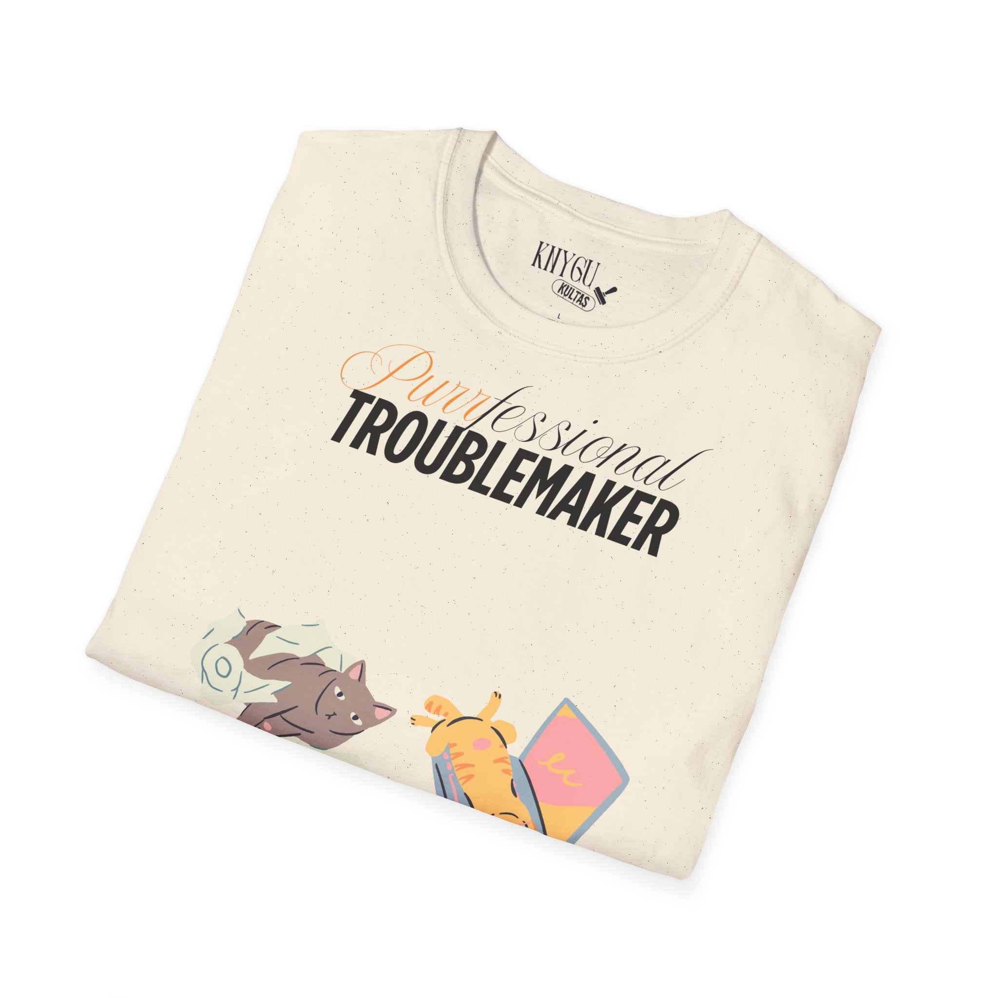 „Purrfessional Troublemaker“ unisex marškinėliai