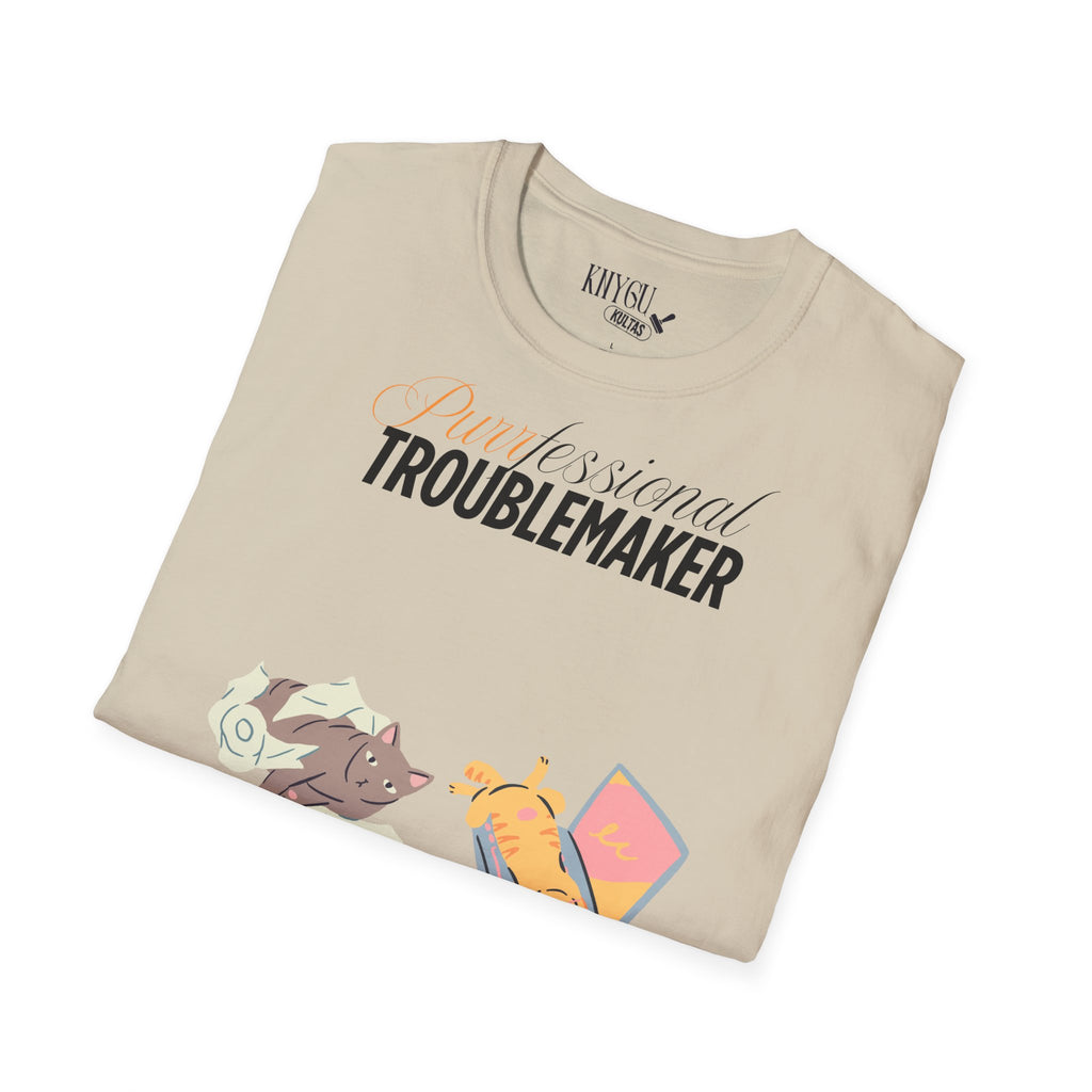 „Purrfessional Troublemaker“ unisex marškinėliai