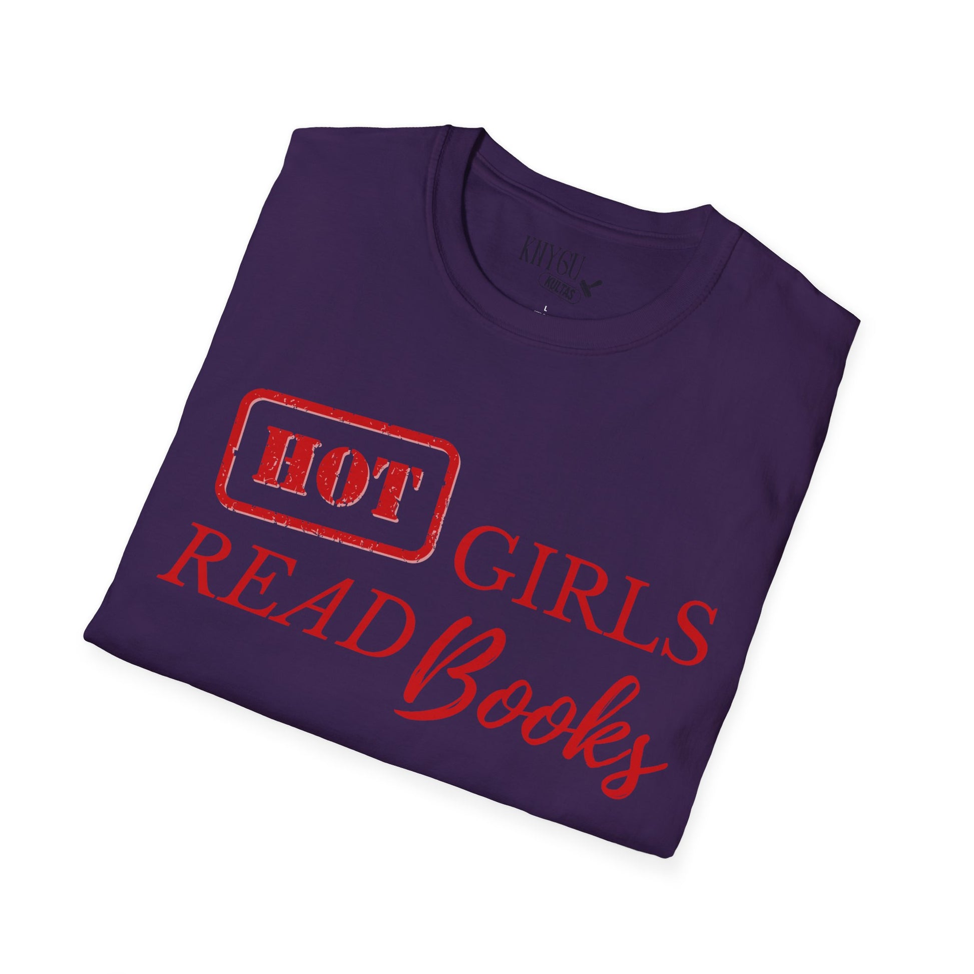 „HOT Girls Read Books“ unisex marškinėliai