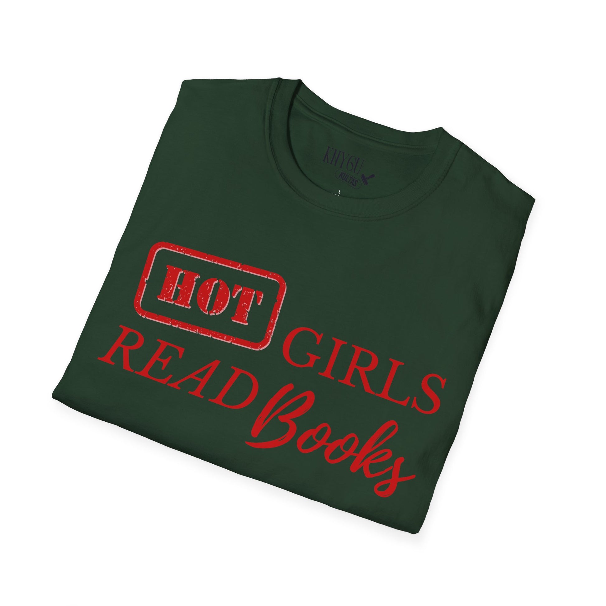 „HOT Girls Read Books“ unisex marškinėliai