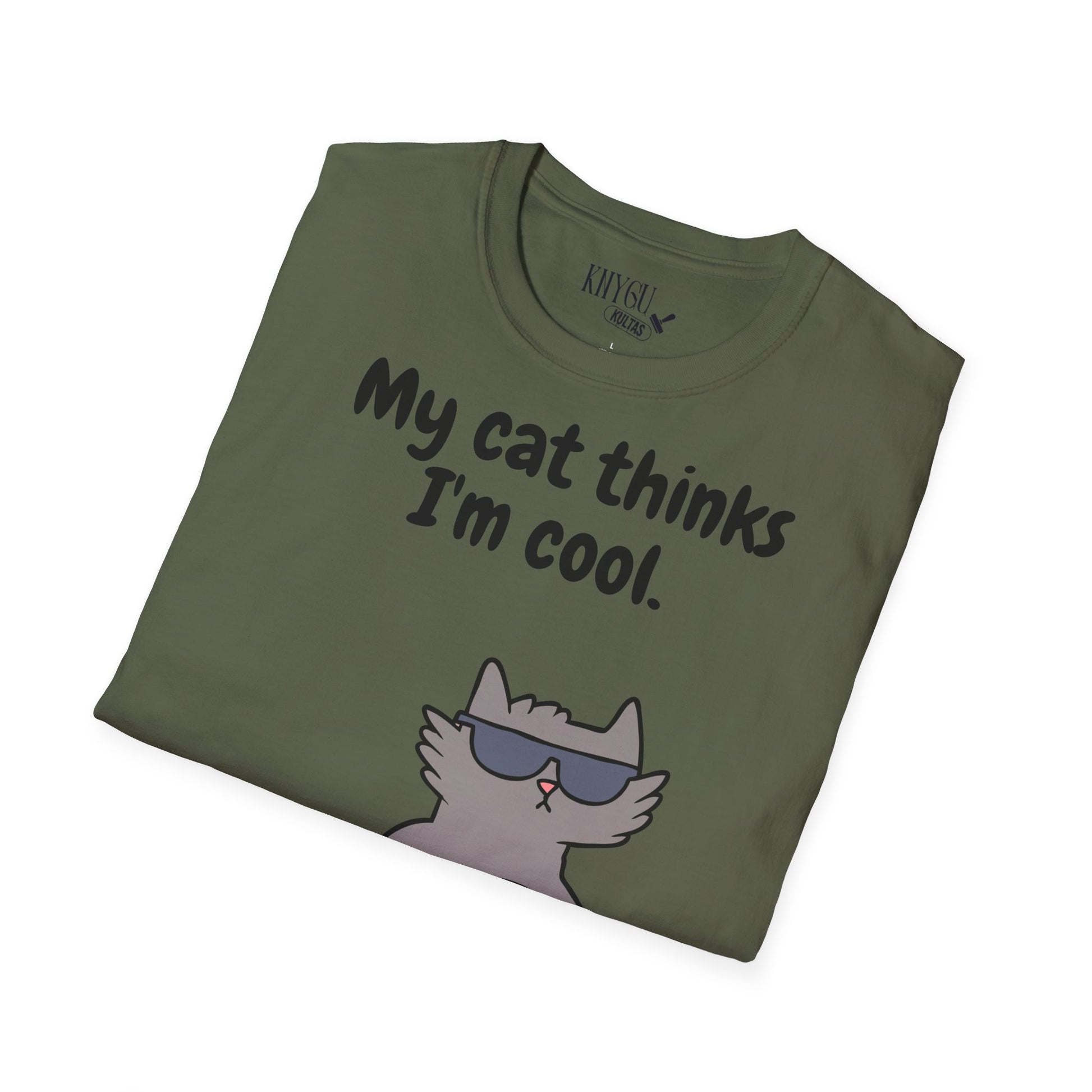 „My Cat Thinks I’m Cool.“ unisex marškinėliai