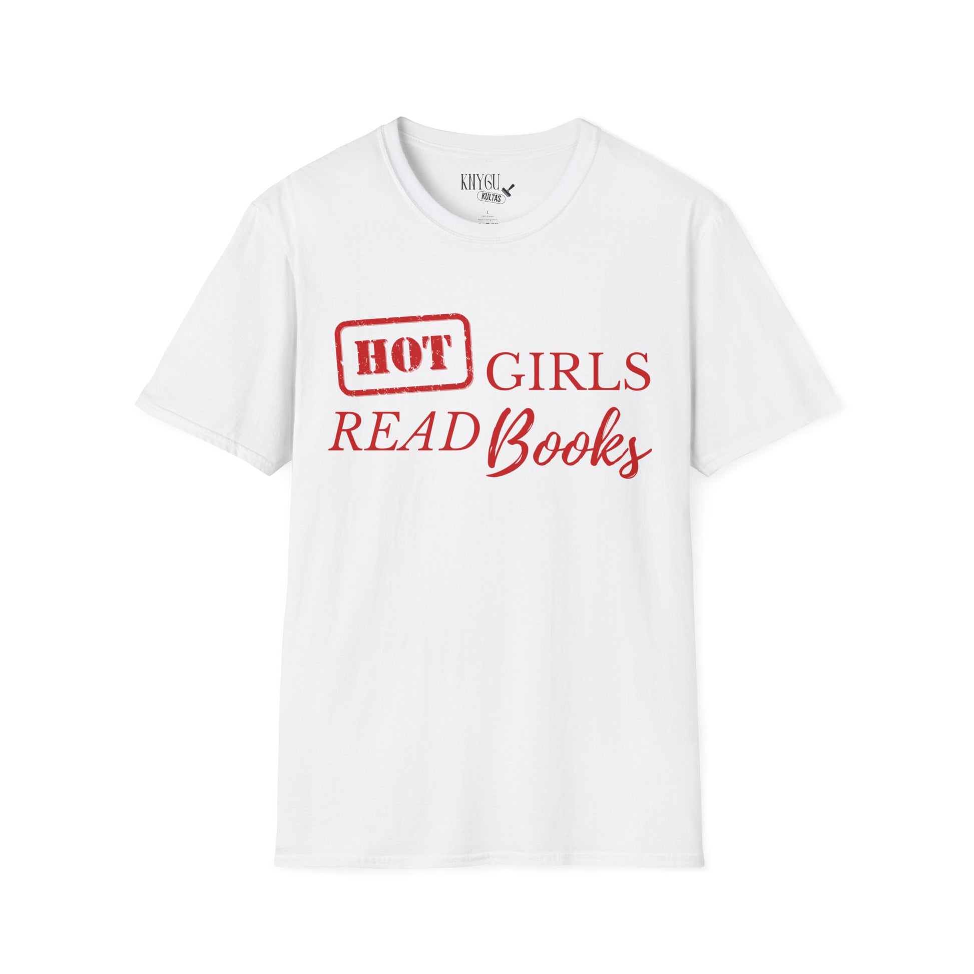 „HOT Girls Read Books“ unisex marškinėliai