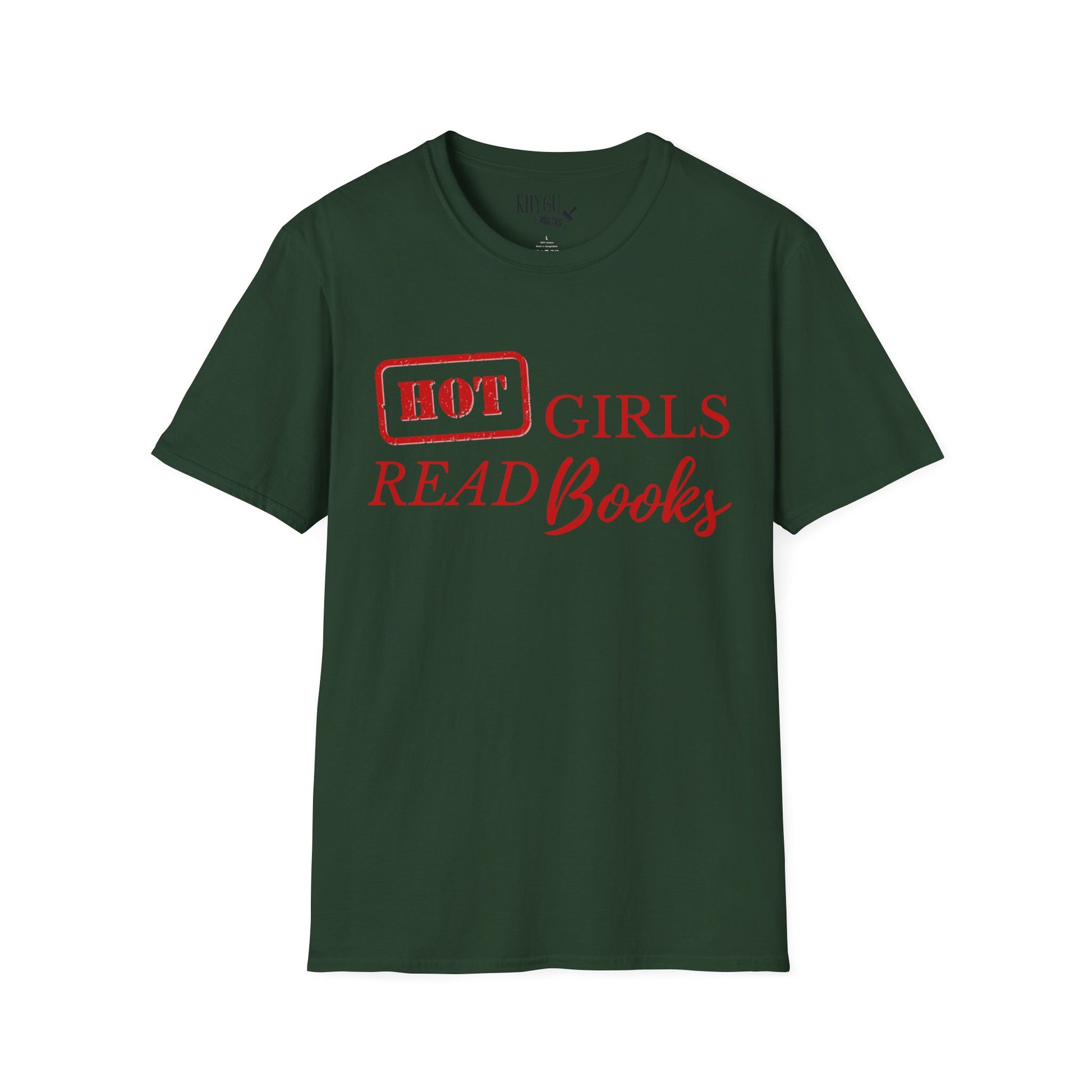 „HOT Girls Read Books“ unisex marškinėliai