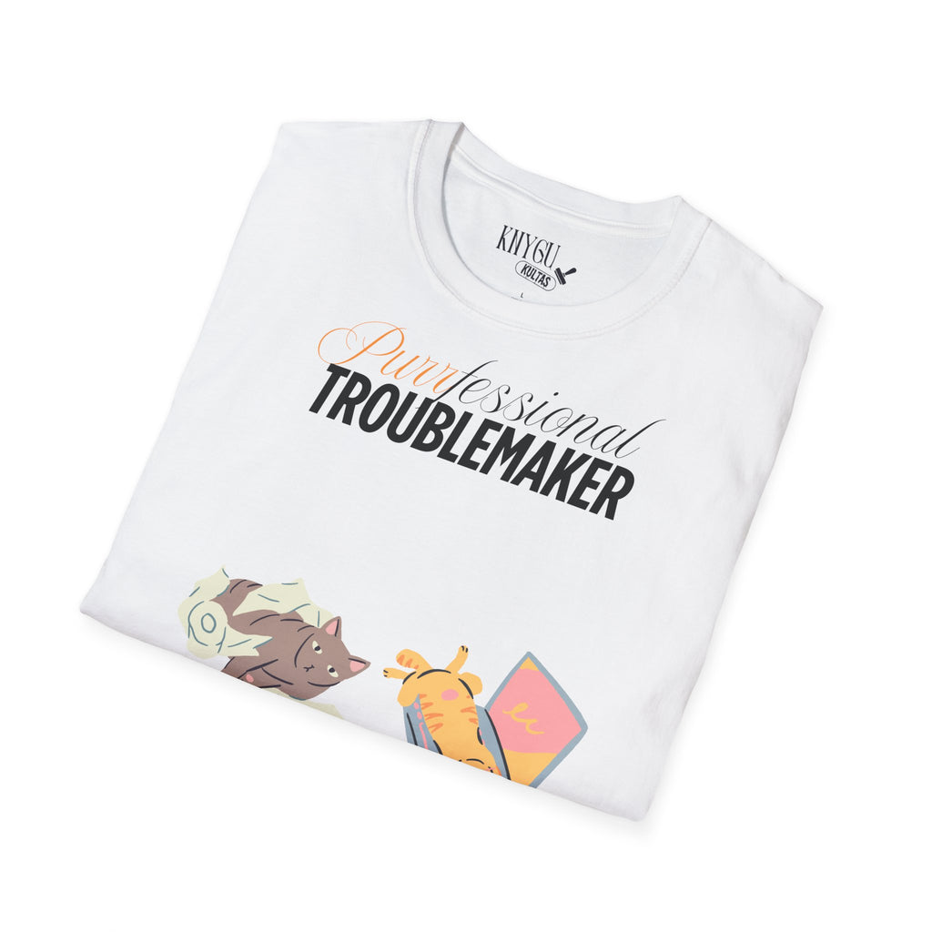 „Purrfessional Troublemaker“ unisex marškinėliai