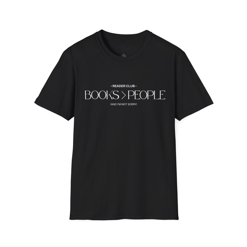 "Books > People" unisex t-shirt 