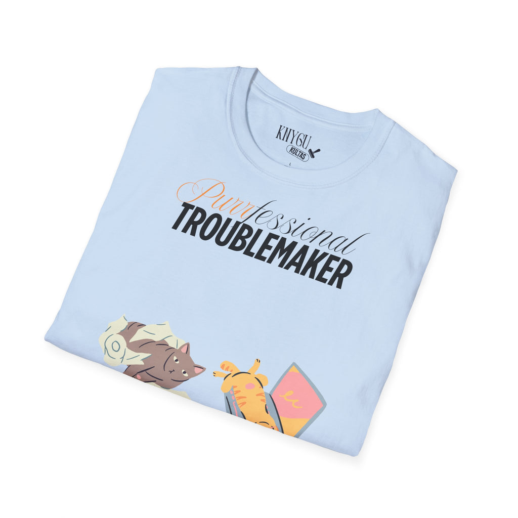 „Purrfessional Troublemaker“ unisex marškinėliai