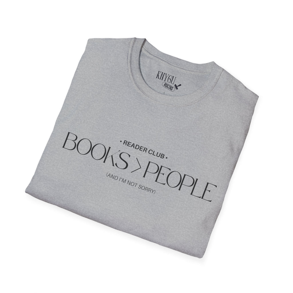 "Books > People" unisex t-shirt 