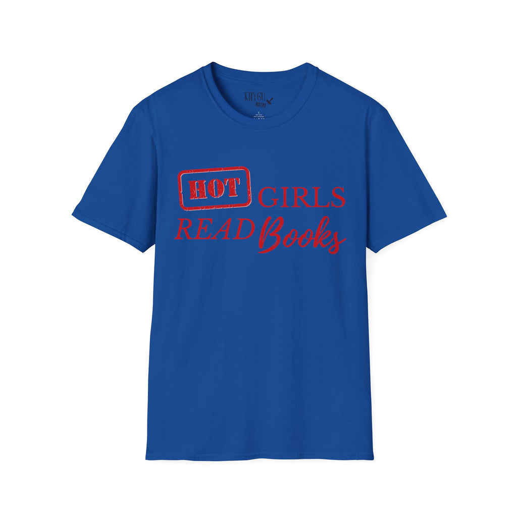 „HOT Girls Read Books“ unisex marškinėliai