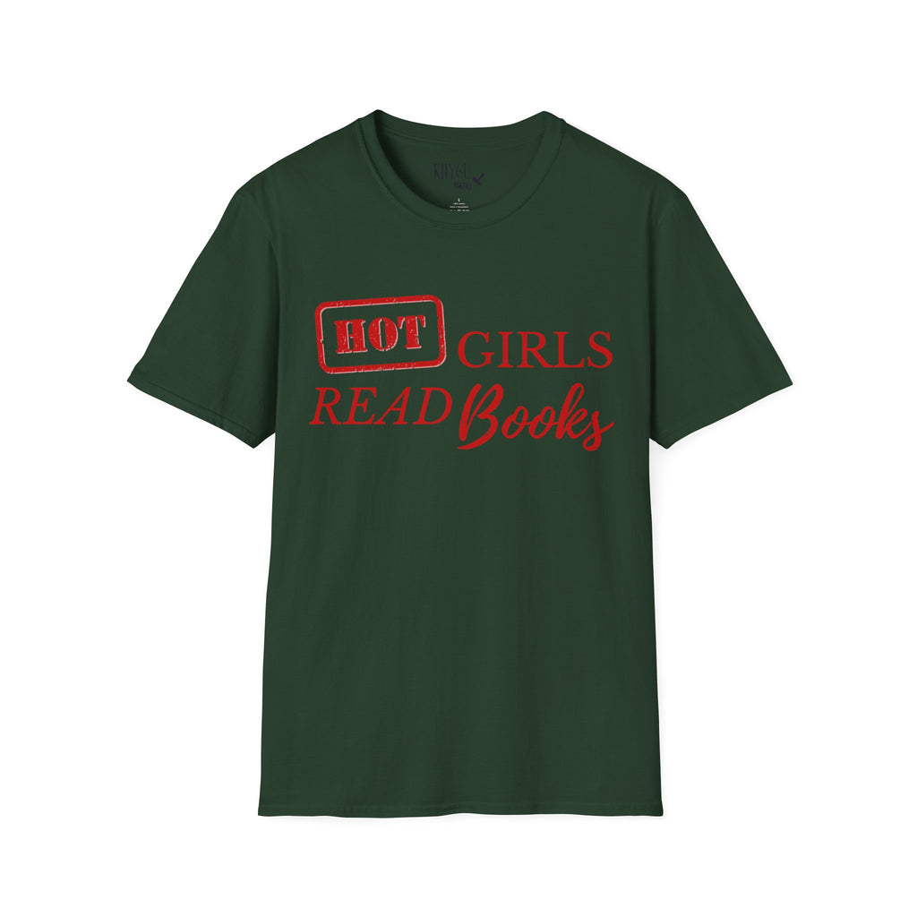 „HOT Girls Read Books“ unisex marškinėliai