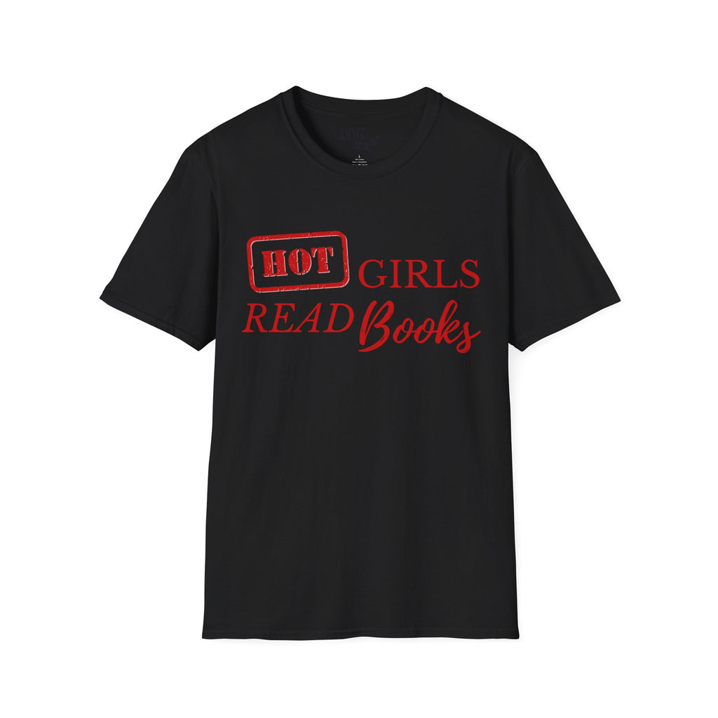 „HOT Girls Read Books“ unisex marškinėliai