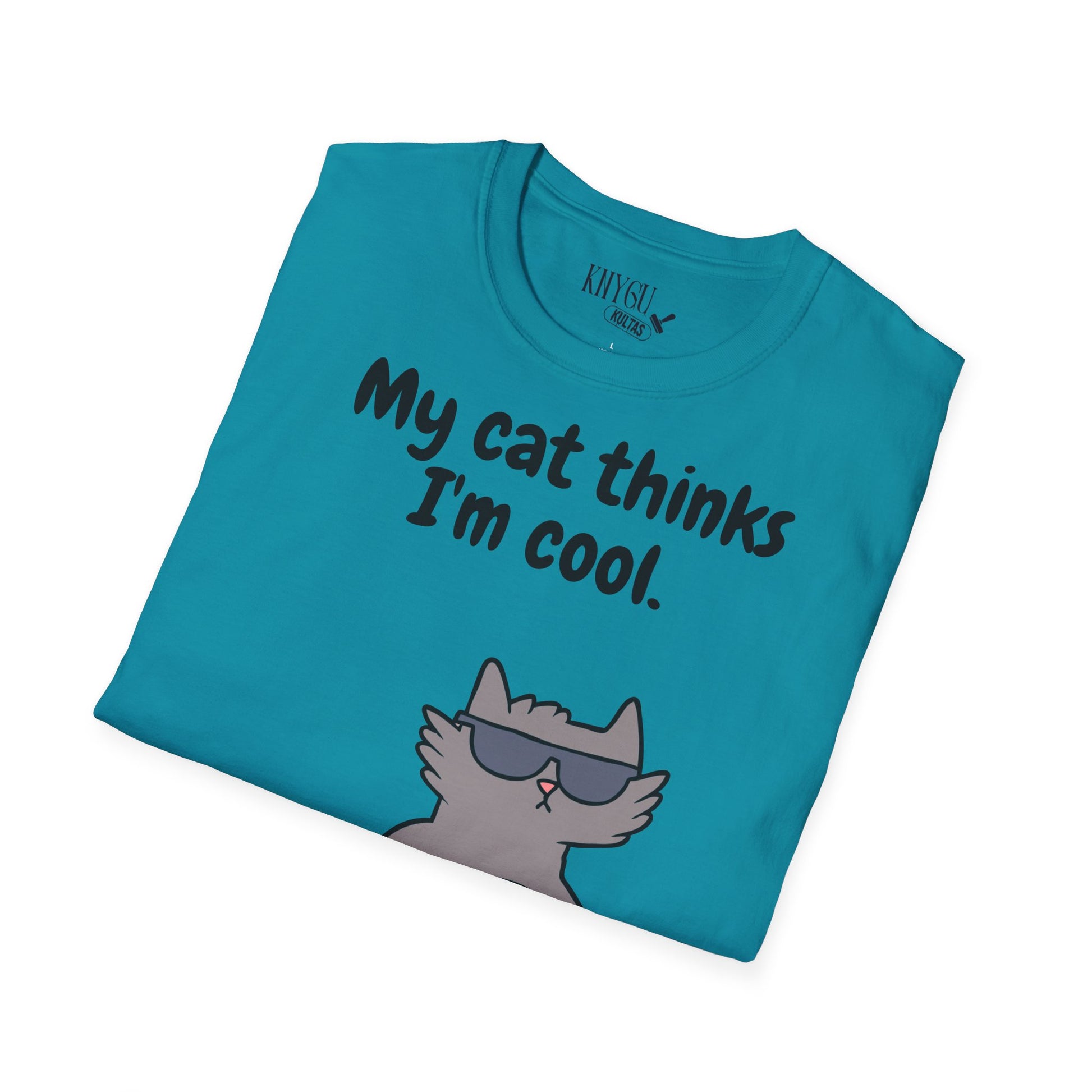„My Cat Thinks I’m Cool.“ unisex marškinėliai