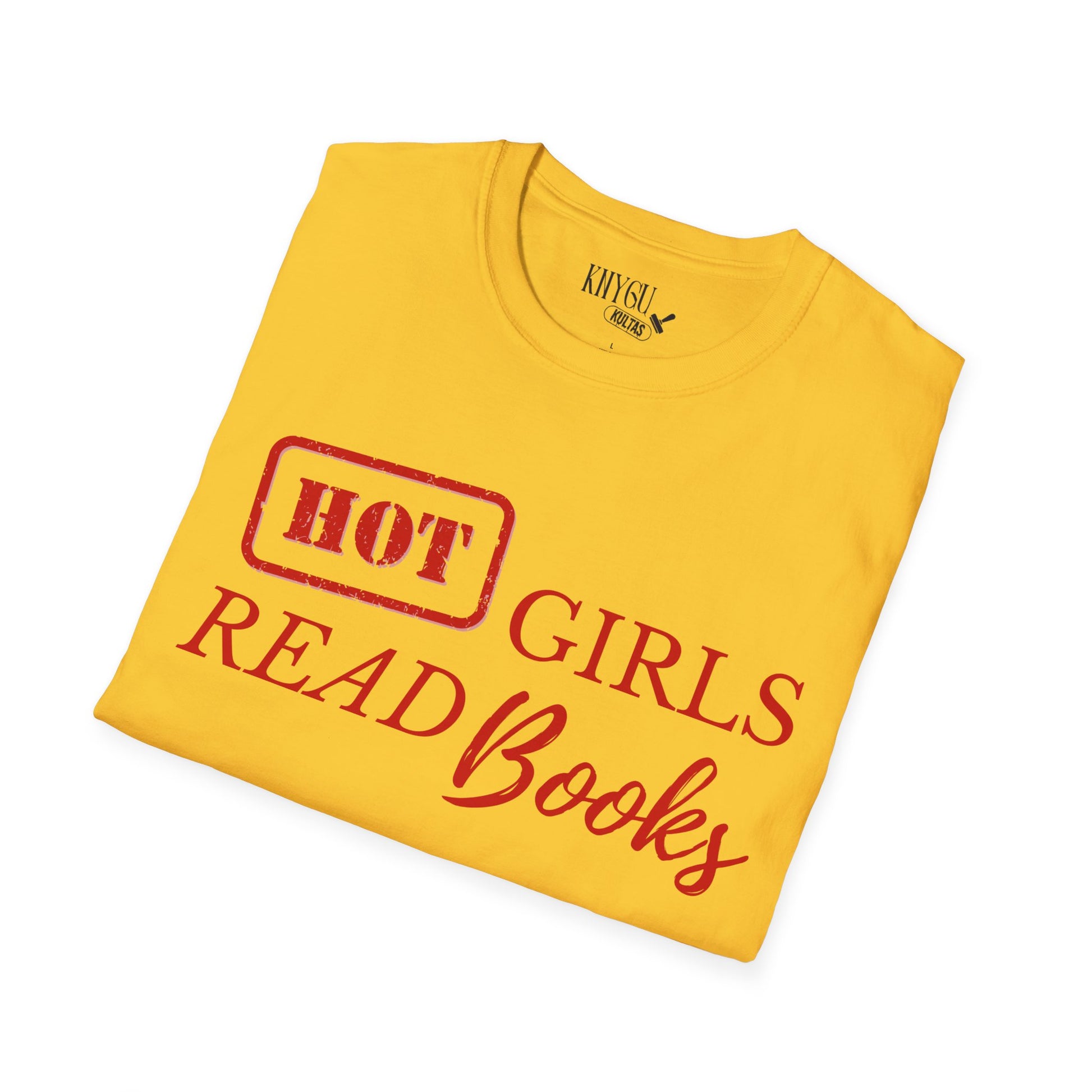 „HOT Girls Read Books“ unisex marškinėliai