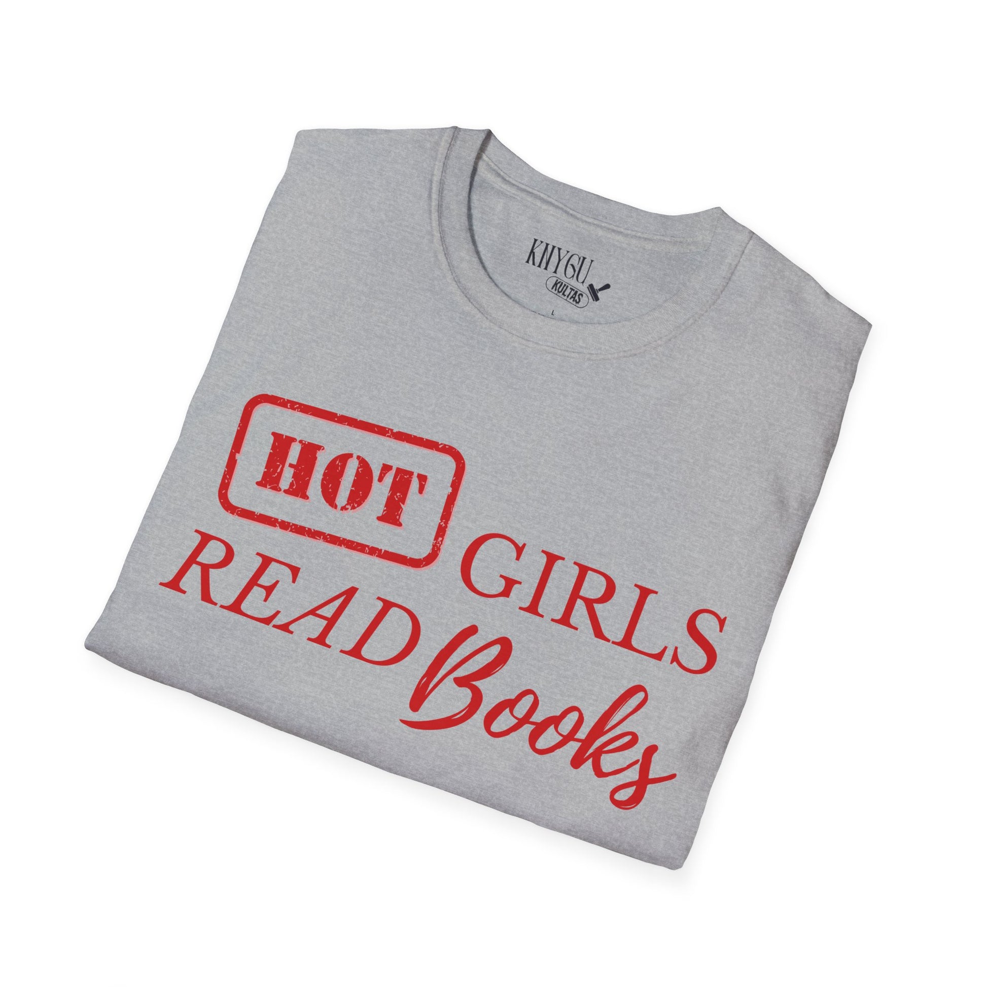 „HOT Girls Read Books“ unisex marškinėliai