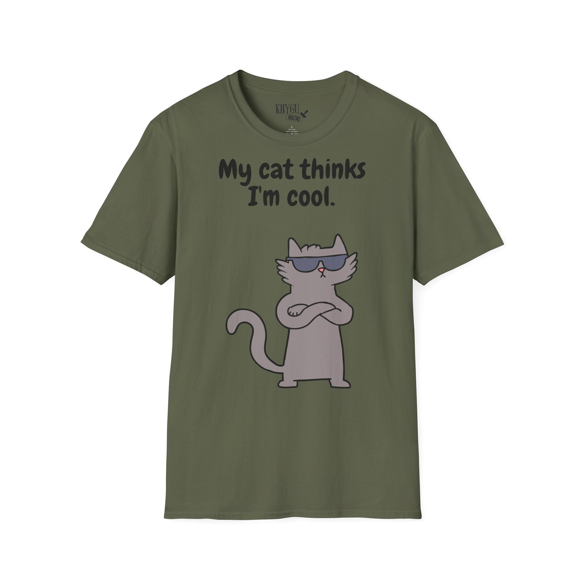 „My Cat Thinks I’m Cool.“ unisex marškinėliai
