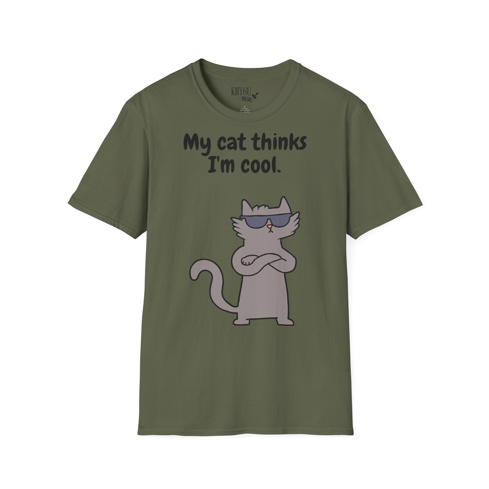 "My Cat Thinks I'm Cool." unisex t-shirt