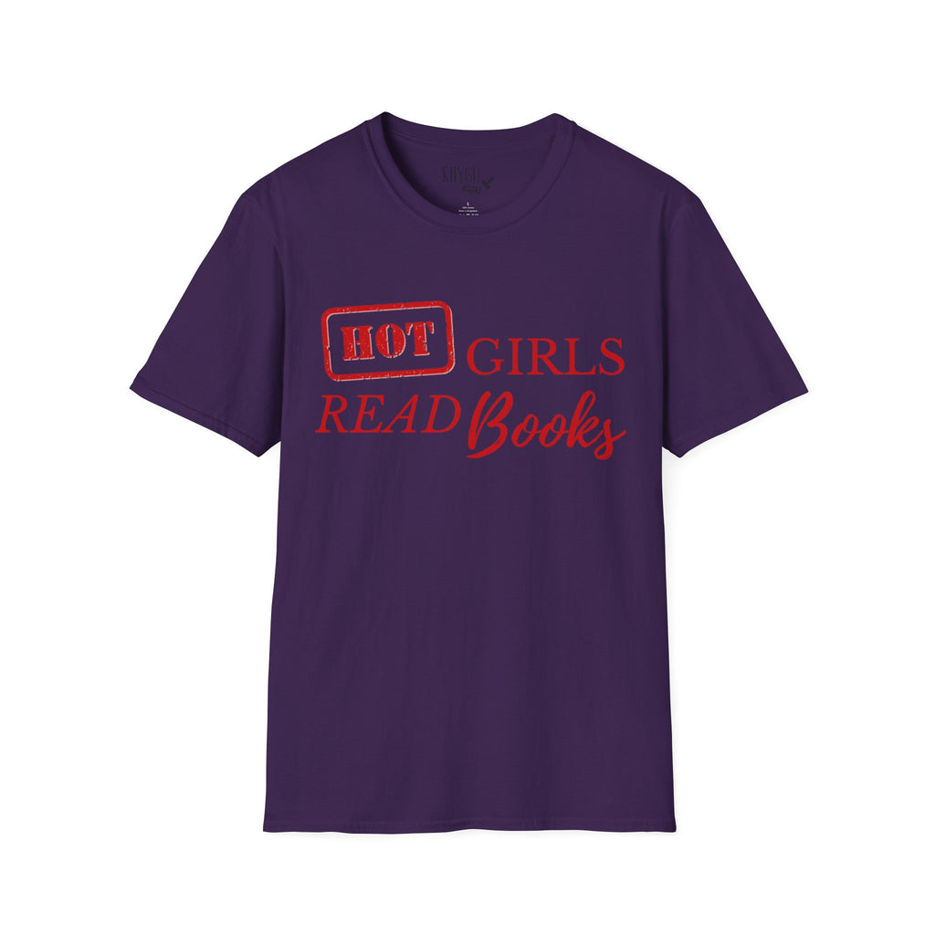 „HOT Girls Read Books“ unisex marškinėliai