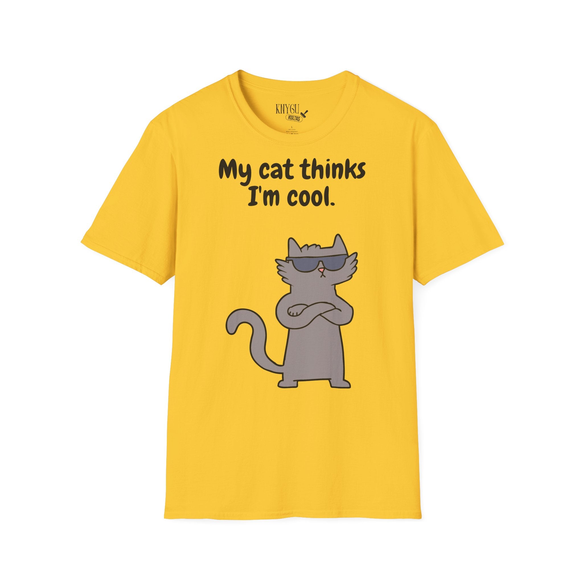 "My Cat Thinks I'm Cool." unisex t-shirt
