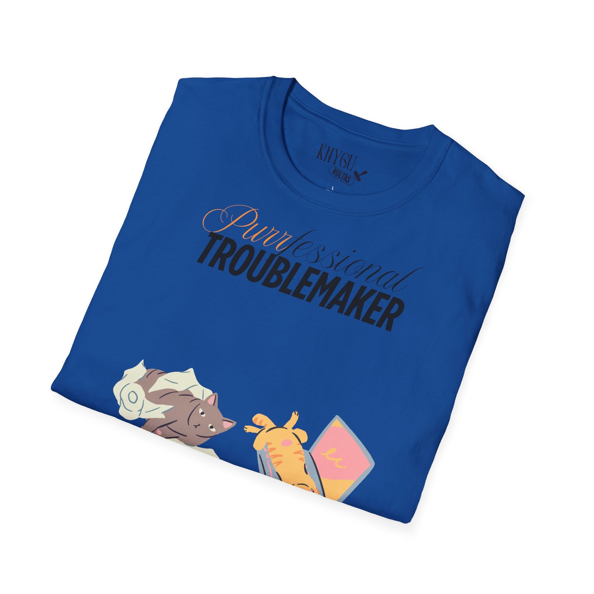 „Purrfessional Troublemaker“ unisex marškinėliai