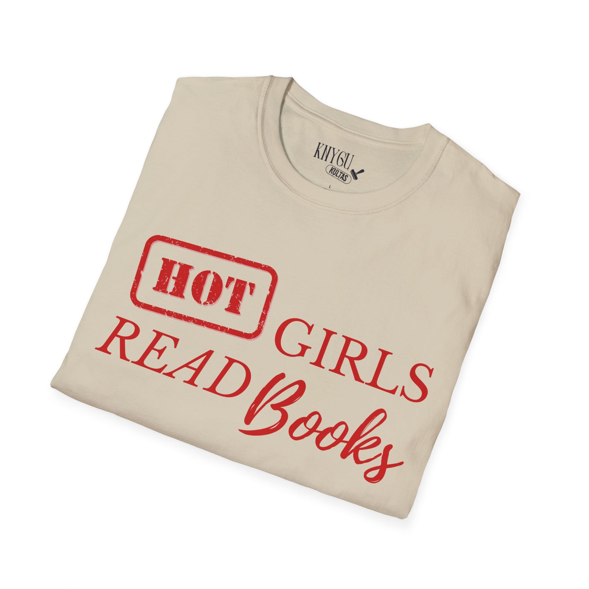 „HOT Girls Read Books“ unisex marškinėliai