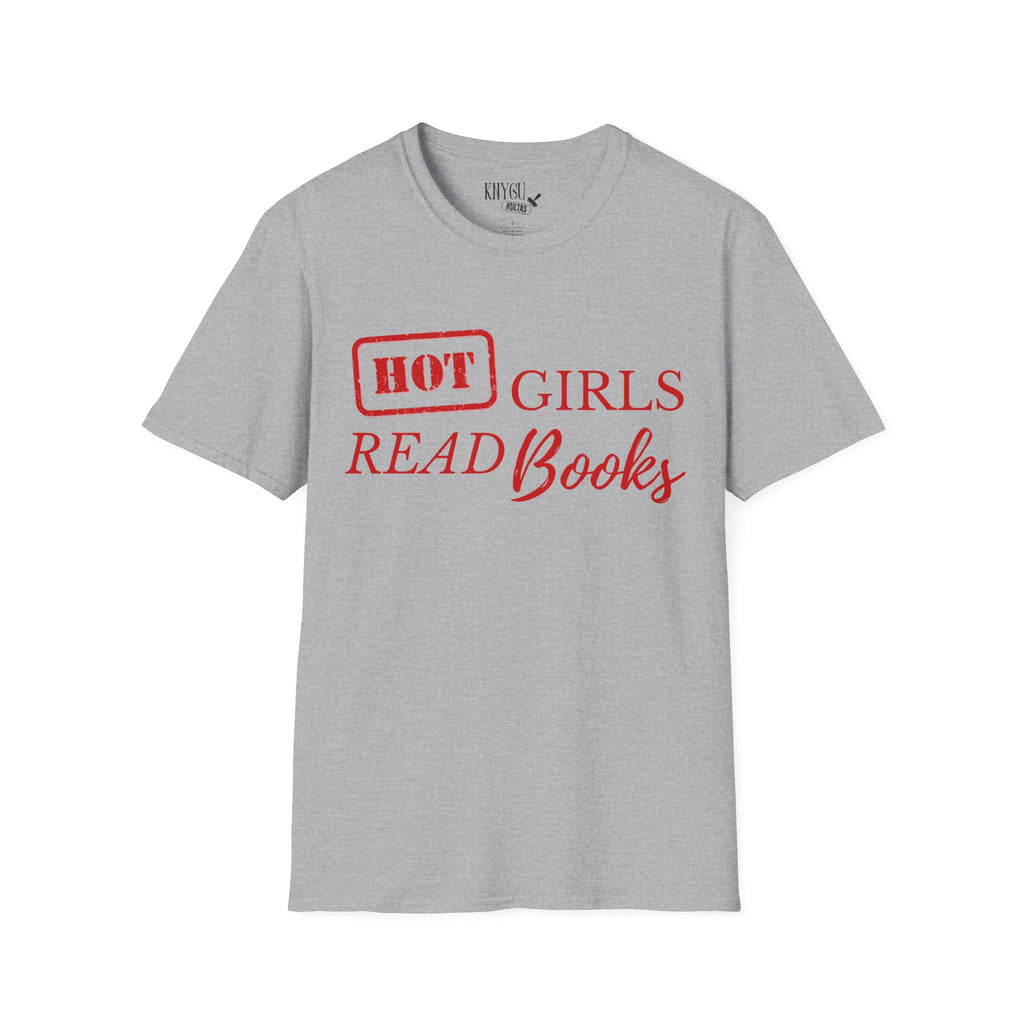 „HOT Girls Read Books“ unisex marškinėliai