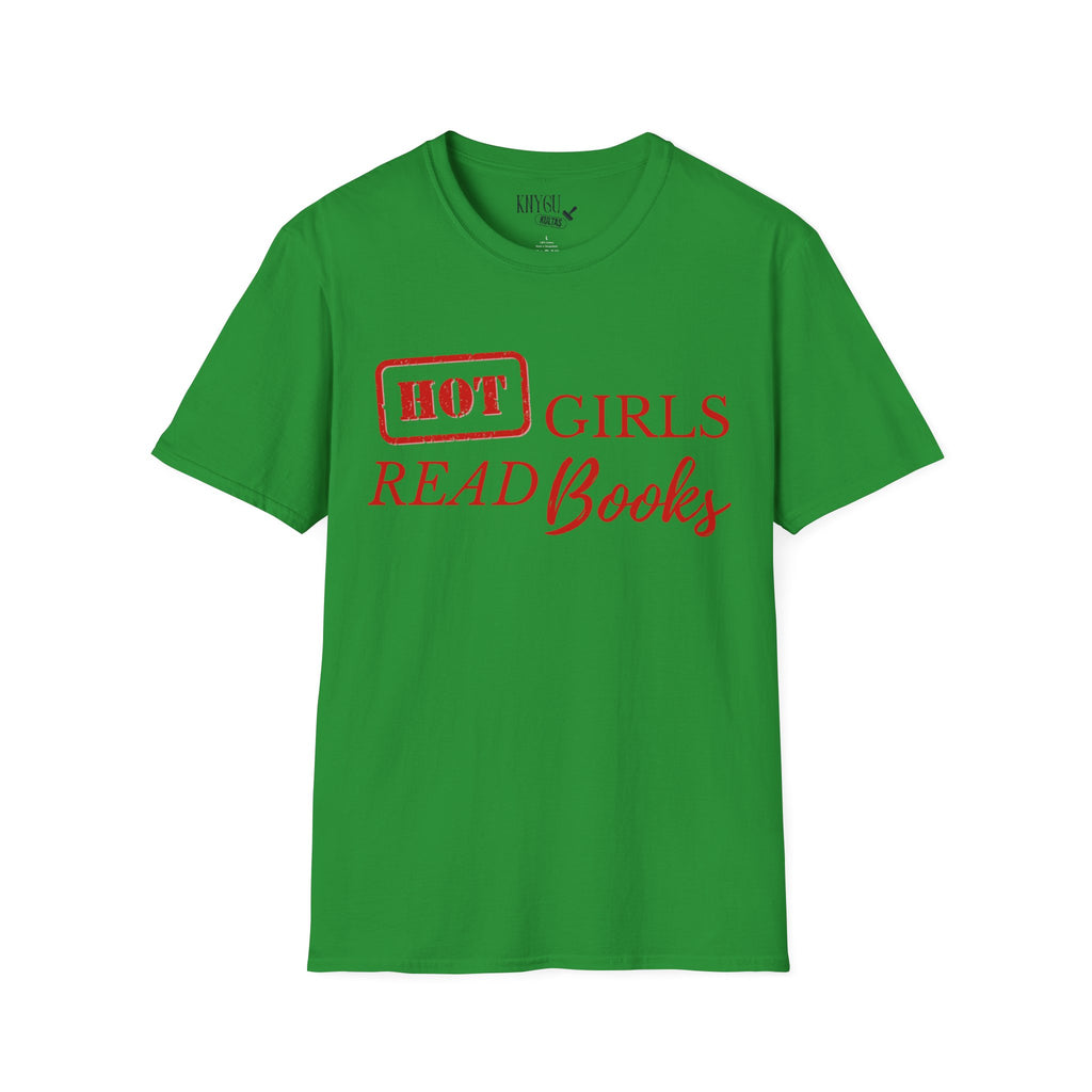 „HOT Girls Read Books“ unisex marškinėliai