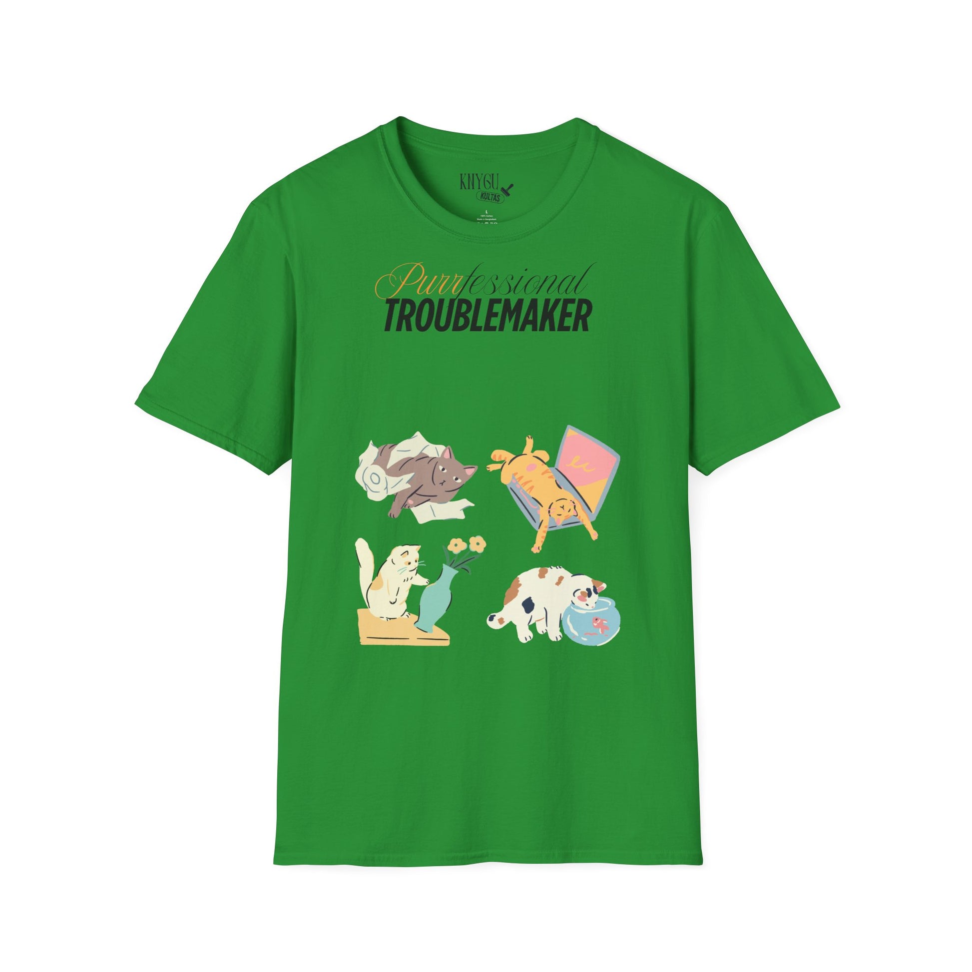 „Purrfessional Troublemaker“ unisex marškinėliai