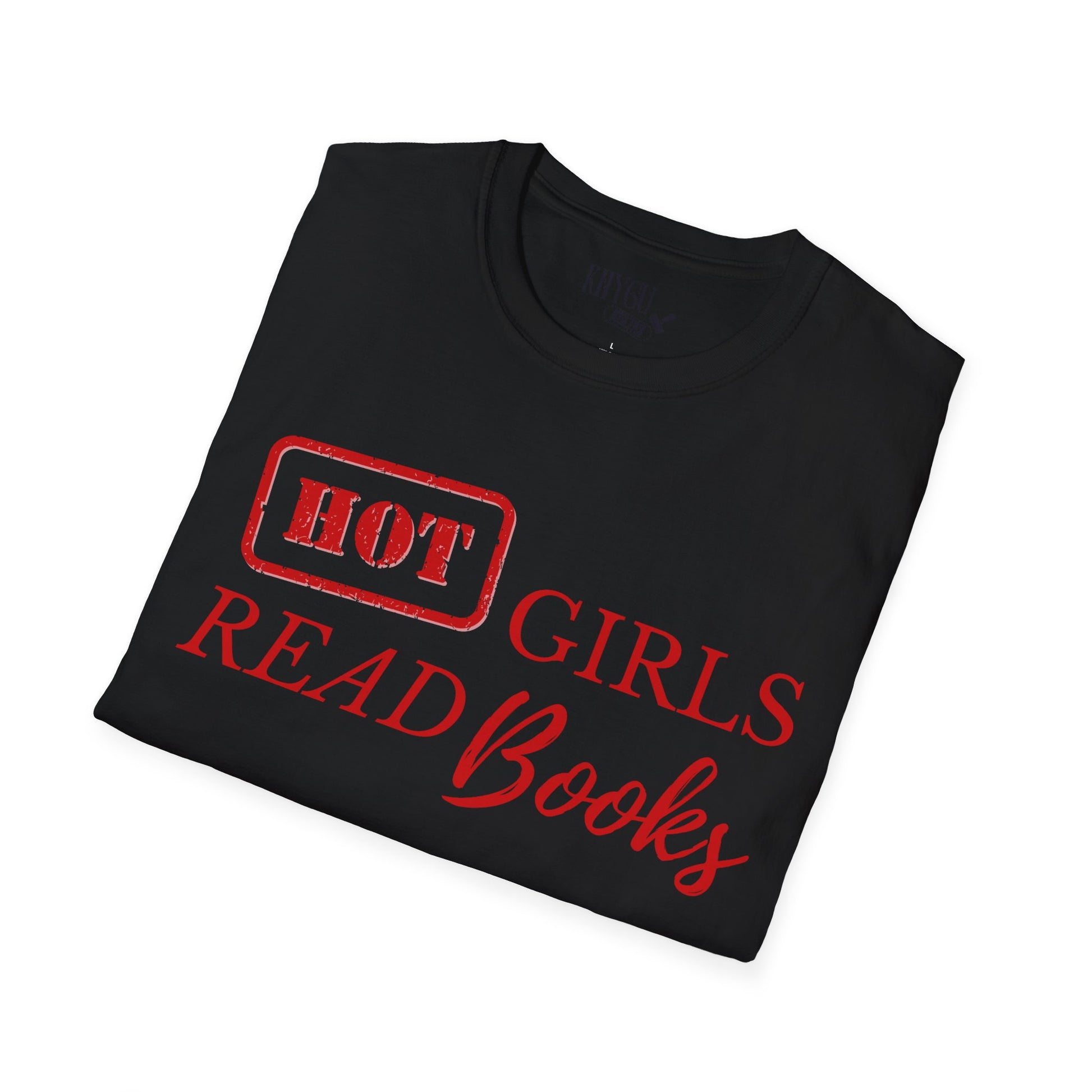 „HOT Girls Read Books“ unisex marškinėliai